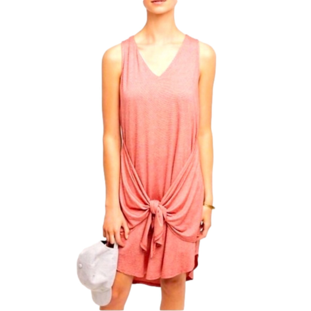 Dolan Tie Front Tank Dress Red size medium